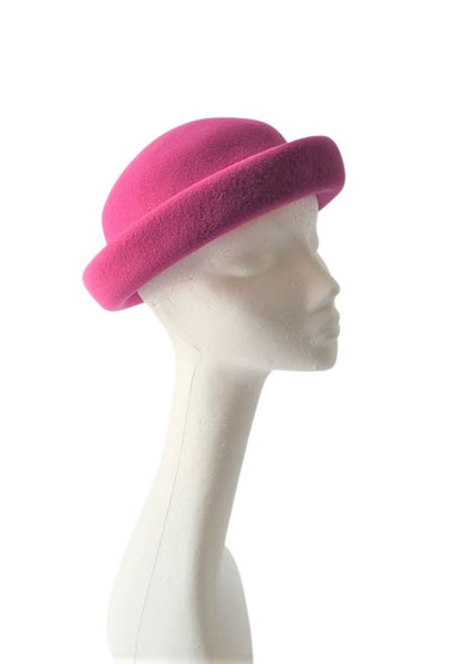 Womens Wool Felt Cloche Bowler Hat