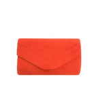 Suede envelope clutch bag