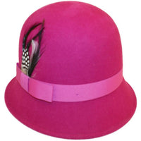 Women's Wool Felt Vintage Cloche Hat