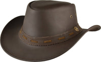 Genuine wax leather cowboy hat