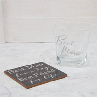 Amore Whisky glass and coaster - Best Man