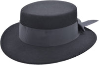 Wide Brim Wool Felt Cloche Hat